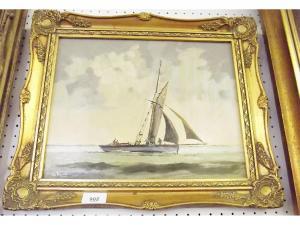 PRIM D,Seascape with yacht,Smiths of Newent Auctioneers GB 2016-10-07