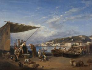 PRIMICERIO Nicola 1820,Napoli, venditori di pesce a Mergellina,1845,Bloomsbury Roma IT 2011-05-26