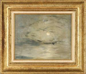 PRINS Pierre Ernest,Effet de lune sur la mer,1882,Cannes encheres, Appay-Debussy 2023-12-15