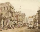 PRINSEP William 1794-1874,A busy street scene in India,1858,Christie's GB 2005-09-23