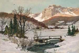 PRINZ Karl Ludwig 1875-1944,Melting snow, Rax mountain in the background,Palais Dorotheum 2024-03-28