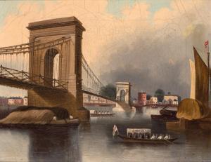PRIOR William Henry,Hammersmith Bridge, Looking Towards Putney,c. 1835,William Doyle 2021-04-14