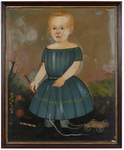 PRIOR William Matthew,Child in a Blue Dress-Amos Fremont Ames at Age Two,Brunk Auctions 2023-11-18