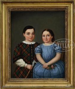 PRIOR William Matthew 1806-1873,DOUBLE PORTRAIT OF TWO CHILDREN,James D. Julia US 2015-08-26