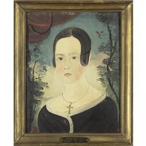 PRIOR William Matthew,portrait of a dark-haired young girl with a robin ,Sotheby's 2004-01-22