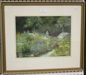PRITCHARD David,Girl on a Garden Path,Tooveys Auction GB 2018-04-18
