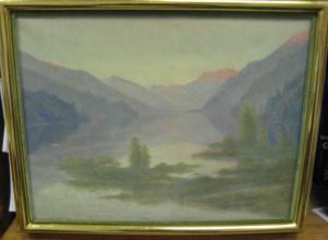 PRITCHARD ZARTH 1866-1956,Mountain and lake landscape,1916,Ivey-Selkirk Auctioneers US 2009-09-19