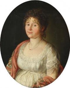 PROBSTHAYN Carl 1770-1818,Portrait of Anne Elisabeth Baruël,1804,Bruun Rasmussen DK 2018-10-15