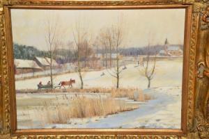 PROCHAZKA Jan 1957,winter scene,Dargate Auction Gallery US 2017-06-25