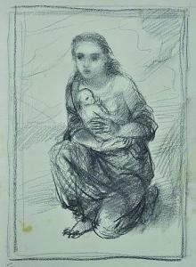 PROCHAZKOVA SCHEITHAUEROVA Linka 1884-1960,Mother with child,Vltav CZ 2023-09-21