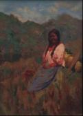 PROCTER Robert,Study of a Young Maori Girl in a Landscape,Dunbar Sloane NZ 2012-08-08