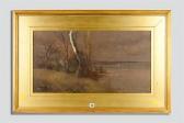PROCTOR ALBERT 1885-1904,river scene with silver birches,Rogers Jones & Co GB 2015-04-28