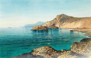 PROKOFIEV Nikolai Dmitrievich,A view of the coast of Portofino,1896,Palais Dorotheum 2019-04-29