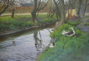 PROKOFJEV Dimitrij 1879-1950,Ducks at the river,Peter Karbstein DE 2013-10-19