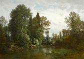 PRON Hector 1817-1905,An idyllic view of the Seine,1857,Bonhams GB 2015-11-04