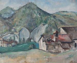 PRONSATO DOMINGO 1881-1971,"PAISAJE MONTA�OSO".,1932,Galeria Arroyo AR 2011-08-03