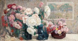 PROOST Alfons 1880-1957,Still Life with Flowers,1927,De Vuyst BE 2023-10-21