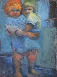 PROPPES Moshe 1922-1985,Mother and Daughter,Tiroche IL 2019-06-29