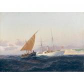 PROSALENTIS Emilios 1859-1926,sailing boat and steamer,Sotheby's GB 2004-11-16