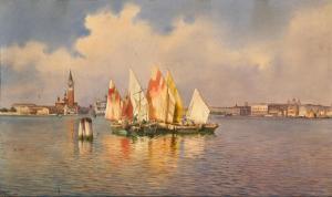 PROSDOCIMI Alberto,Boats in the lagoon of Venice, San Giorgio Maggior,Palais Dorotheum 2025-03-14