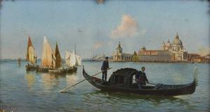PROSDOCIMI Alberto 1852-1925,Gondola and sailing boats,Mallams GB 2023-10-18
