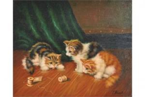 PROSSIT C 1900-2000,Kittens Playing with a Roll of Cotton,John Nicholson GB 2015-07-15