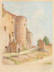 PROST Gaston 1881-1956,Les remparts de Sables en Provence,Aguttes FR 2011-10-24