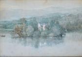 PROUDFOOT William 1822-1901,River scene with cottage,Keys GB 2020-11-20