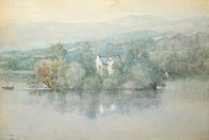 PROUDFOOT William 1822-1901,River scene with cottage,Keys GB 2020-09-18