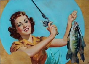 Prout Fay 1916-1997,FEMALE ANGLER,Burchard US 2017-08-20