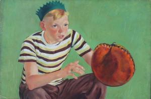 Prout Fay 1916-1997,YOUNG BOY CATCHER,Burchard US 2017-08-20