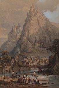 PROUT Samuel Gillespie 1822-1911,Blick auf die Felsenkirche in Idar-Oberstein,Arnold DE 2023-11-18