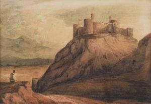 PROUT Samuel Gillespie 1822-1911,Harlech Castle, Merionethshire, Wales,Peter Wilson GB 2024-01-11