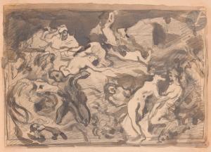 PROUVE Victor 1858-1943,La Mort de Sardanapale d\’après Delacroix,Ader FR 2024-03-22