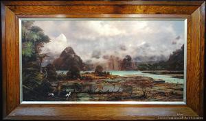 PRUDEN George Edmond 1800-1900,Mitre Peak Milford Sound with Pheasant,1908,International Art Centre 2016-04-06