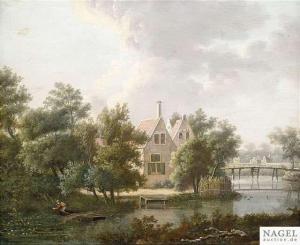 PRUDHOMME Anthonie Daniel 1745-1826,Dutch landscape,Nagel DE 2012-10-10