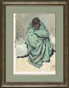 PRUNéS Carles 1937,Joven envuelta en una manta,Balclis ES 2016-07-13