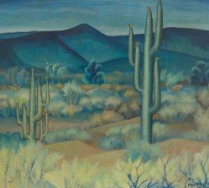 PRUSHECK Harvey 1887-1940,Southwestern Landscape,Aspire Auction US 2022-09-08