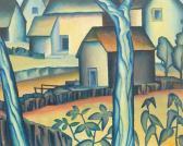 PRUSHECK Harvey 1887-1940,Untitled (Houses with Trees),Aspire Auction US 2020-12-12