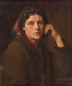 PRUSZKOWSKI Witold 1846-1896,Pensive girl,c. 1879,Desa Unicum PL 2021-03-18