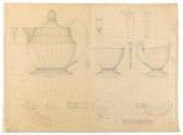 PRUTSCHER Otto,Six preparatory sketches for silver objects,1918,Palais Dorotheum 2016-03-21