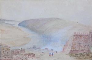 PRYDE J 1800,Estuary scene with Garrison,1846,Gilding's GB 2016-01-19