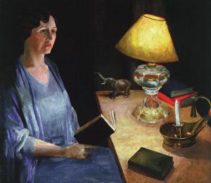 PRYOR Eleanor Hancock,"Self Portrait with Still Life", c. 1930,1930,Neal Auction Company 2002-06-08