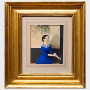 PSENNER Anton 1793-1866,Woman in Blue,1844,Stair Galleries US 2021-02-10