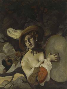PSEUDO CAROSELLI,A courtesan in a plumed hat playing a tambourine, ,Christie's GB 2018-04-19
