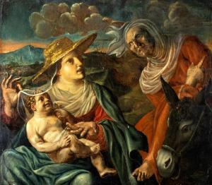 PSEUDO CAROSELLI,Madonna con Bambino e Sant'Anna,17th century,Finarte IT 2021-11-17