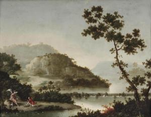 PSEUDO MOUCHERON 1675-1724,A hilly river landscape with Tobias and the Archan,Christie's 2011-11-01