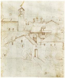 PSEUDO PACCHIA 1500-1500,VIEW OF HOUSES AND A CHURCH WITH A CAMPANILE,Sotheby's GB 2019-07-03