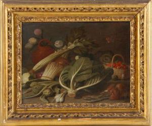 PSEUDO VAN KESSEL,Nature morte au chou, cèleri, panier de fraises et,17th century,Libert 2020-10-16
