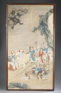 PU WANG 1800-1800,group of Bodhidharma doing ritual gathering under ,Quinn & Farmer US 2022-06-04